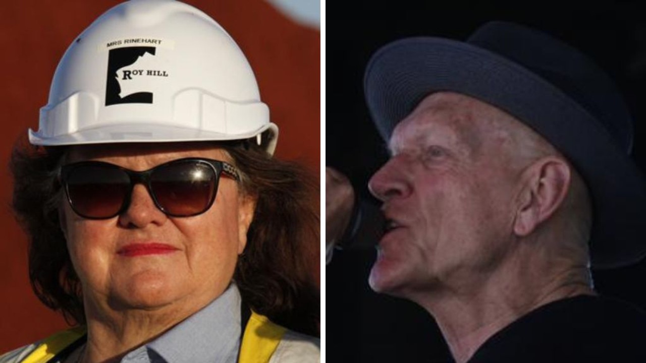 Rinehart hits back at rock legend’s stunt