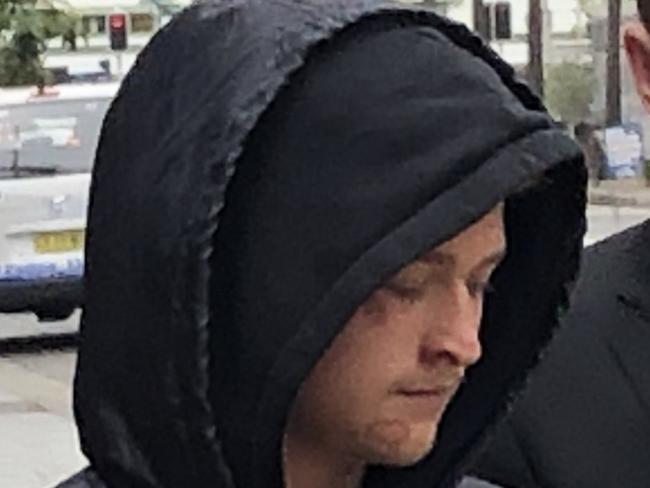 Lincoln Mobbs, 18, of Baulkham Hills, leaving Manly police station after he was granted bail in Manly Local Court on a string of charged linked to a  drink driving "burnout" and crash at  Wheeler Heights on Sunday night.   Picture: Jim O'Rourke