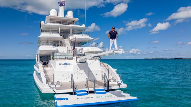 Where Ian Malouf would rather be...on his yacht in the Bahamas. Picture: Ahoy Club/Supplied