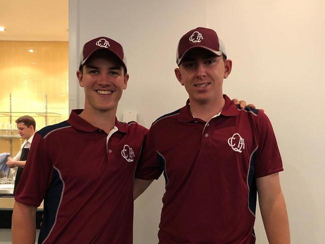 Tobias (Toby) Snell and Noah McFadyen when they represented the Queensland under 19s together.