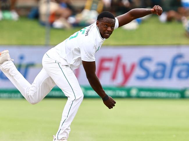 GQEBERHA, SOUTH AFRICA - DECEMBER 06: Kagiso Rabada of South Africa during day 2 of the 2nd Test match between South Africa and Sri Lanka at Dafabet St George's Park on December 06, 2024 in Gqeberha, South Africa. (Photo by Richard Huggard/Gallo Images/Getty Images)