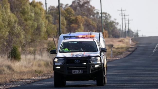 Staging point for fire and emergency services near Tara. Picture: Liam Kidston