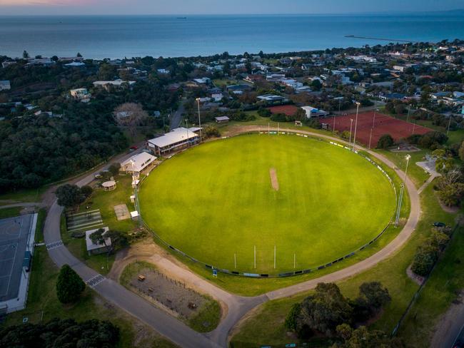 Lights, camera...Rye's football ground sparkles under new lights. Picture: Jonathan Dade