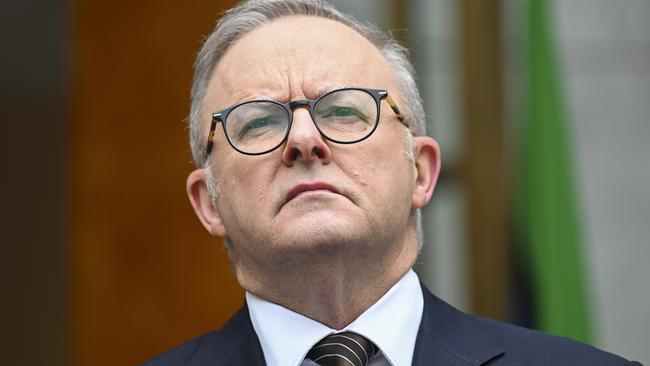 Prime Minister Anthony Albanese led the charge for the federal social media ban for children under 16. Picture: NewsWire/Martin Ollman