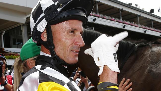 2015 Melbourne Cup day at Flemington Racecourse, Race2- Glen Boss onboard Zarzali wins. Melbourne. 3rd November 2015. Picture: Colleen Petch. MelbourneCup15