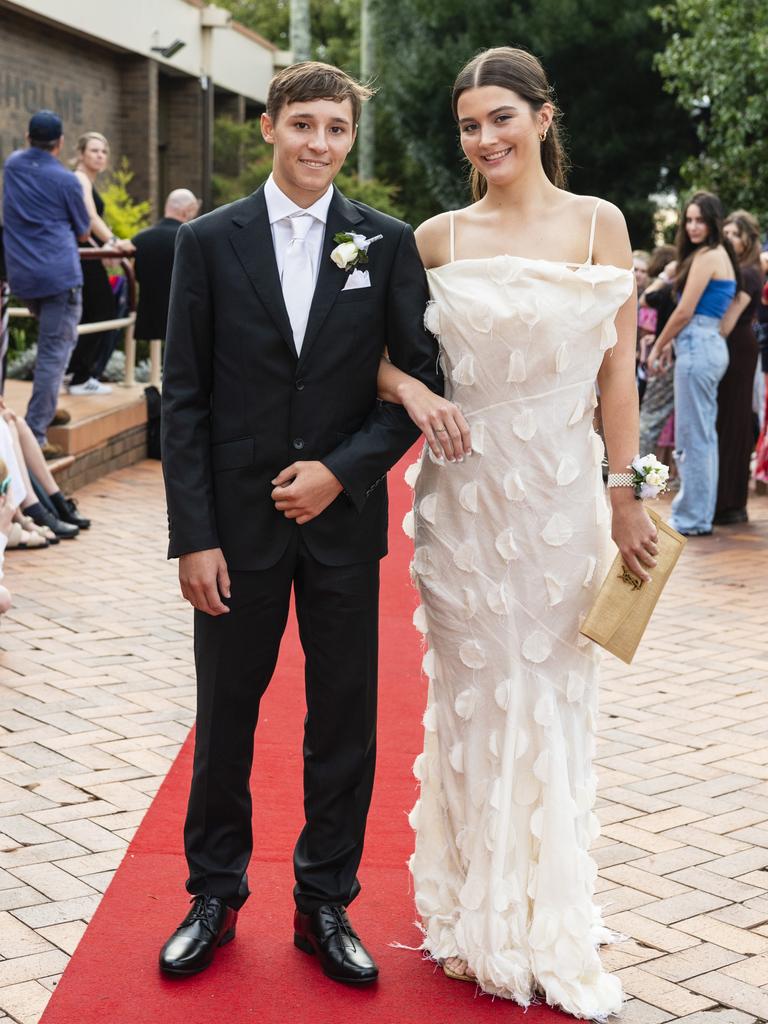 Torra MacDonald and Tristen Bayntun at Fairholme College formal, Wednesday, March 29, 2023. Picture: Kevin Farmer