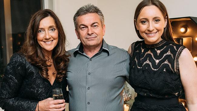 Karen Ristevski with her husband Borce Ristevski and daughter Sarah. Picture: Supplied