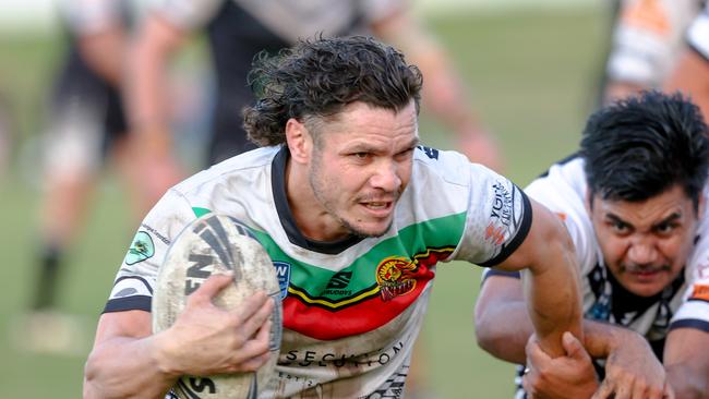 James Roberts was in the thick of the action as Northern United hammered Lower Clarence. Picture: DC Sports Photography