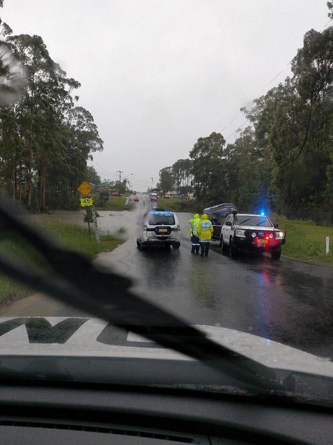 Flood rescue at Queen Street, Kempsey. Pic Facebook