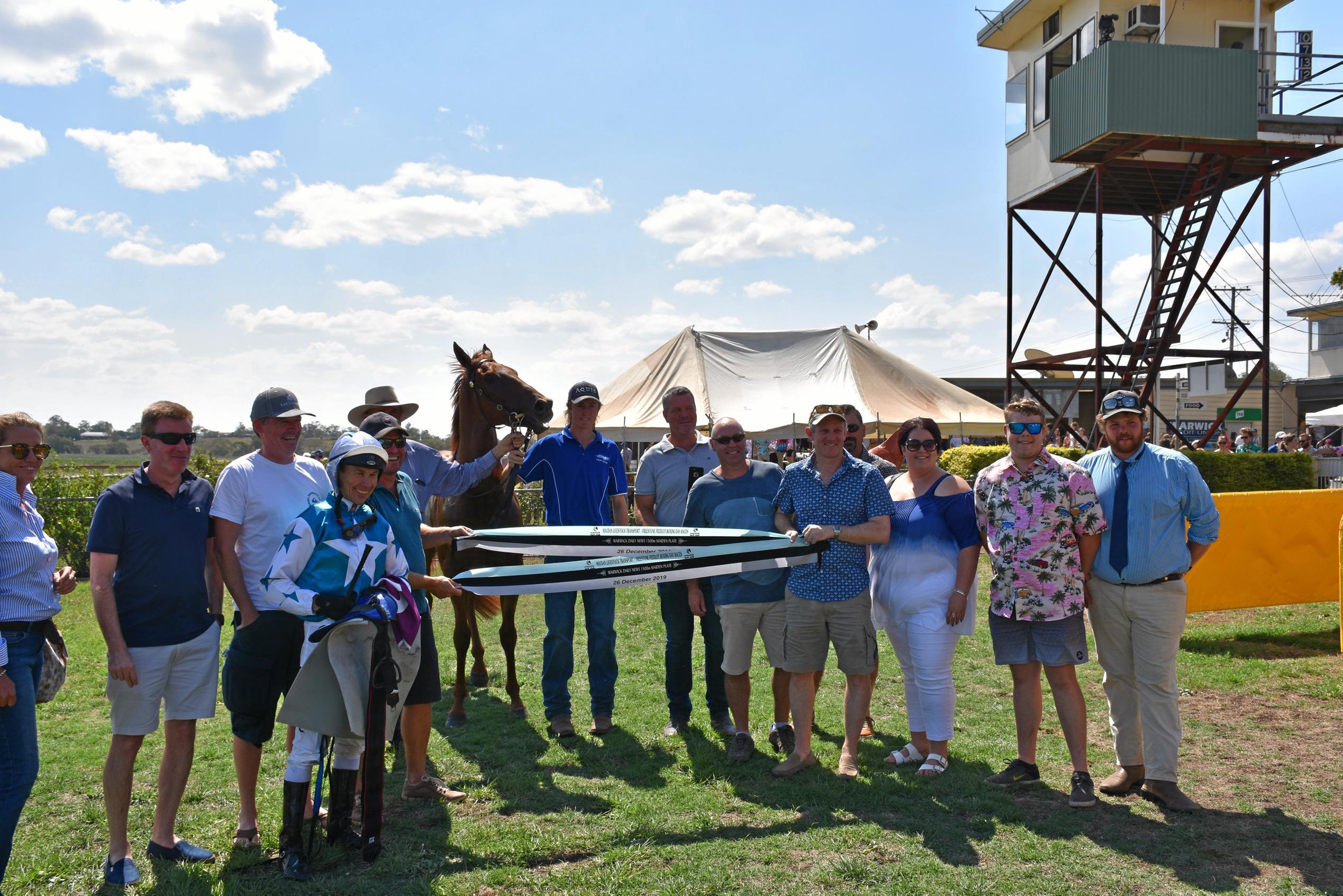 Warwick Daily News Maiden Plate winner The Minivan ridden by Gary Geran and trained by Matt Kropp. Picture: Emily Clooney