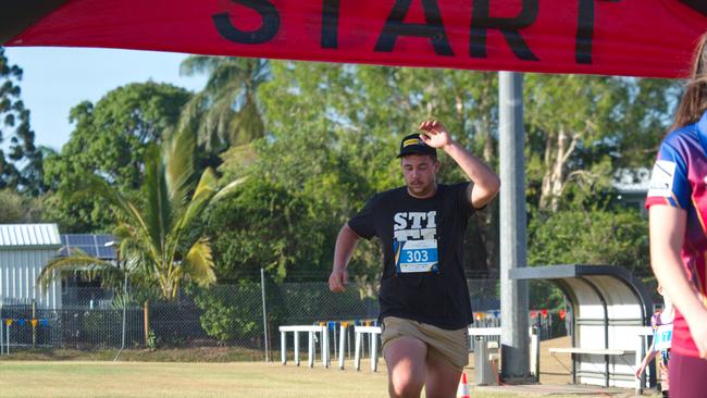 William Hayward gives a 3km celebration dance at the end of the Run for MI Life. October 17, 2021 Picture: Marty Strecker