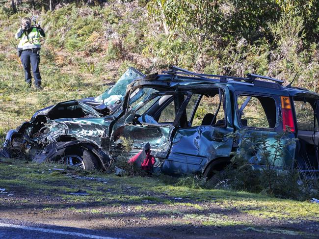 Car crash on the Arthur Highway, Forcett. Picture Chris Kidd