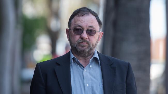 Fake war hero Neville Donohue leaves the Ringwood Magistrate's Court after yet another adjournment in October, 2015. Picture: Jake Nowakowski