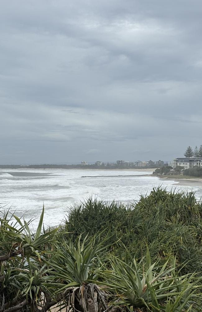 The view overlooking Kinds Beach towards Bribie Island, from Caloundra.