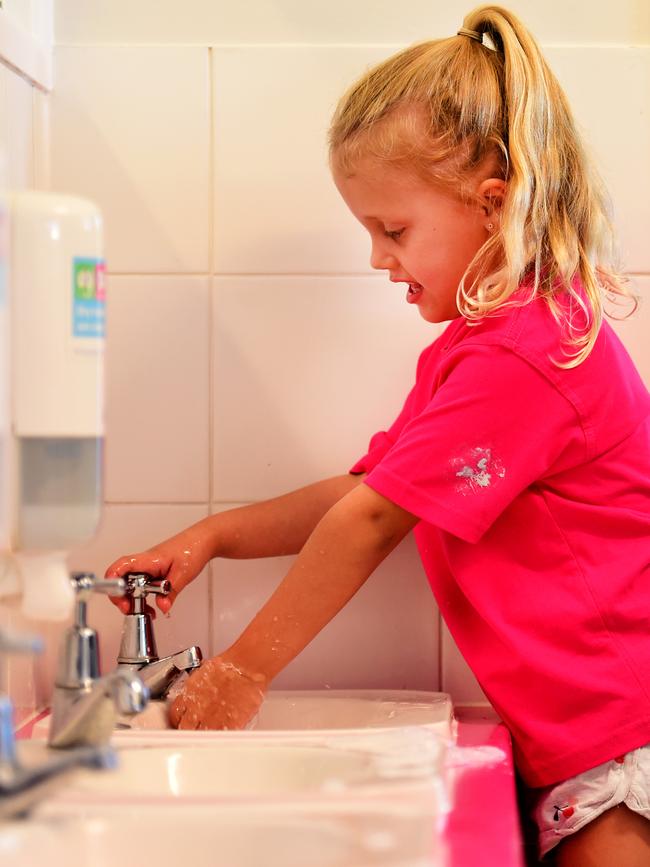 Milestones Early Learning The Lakes; Sophie McCarthy 5,, washes her hands