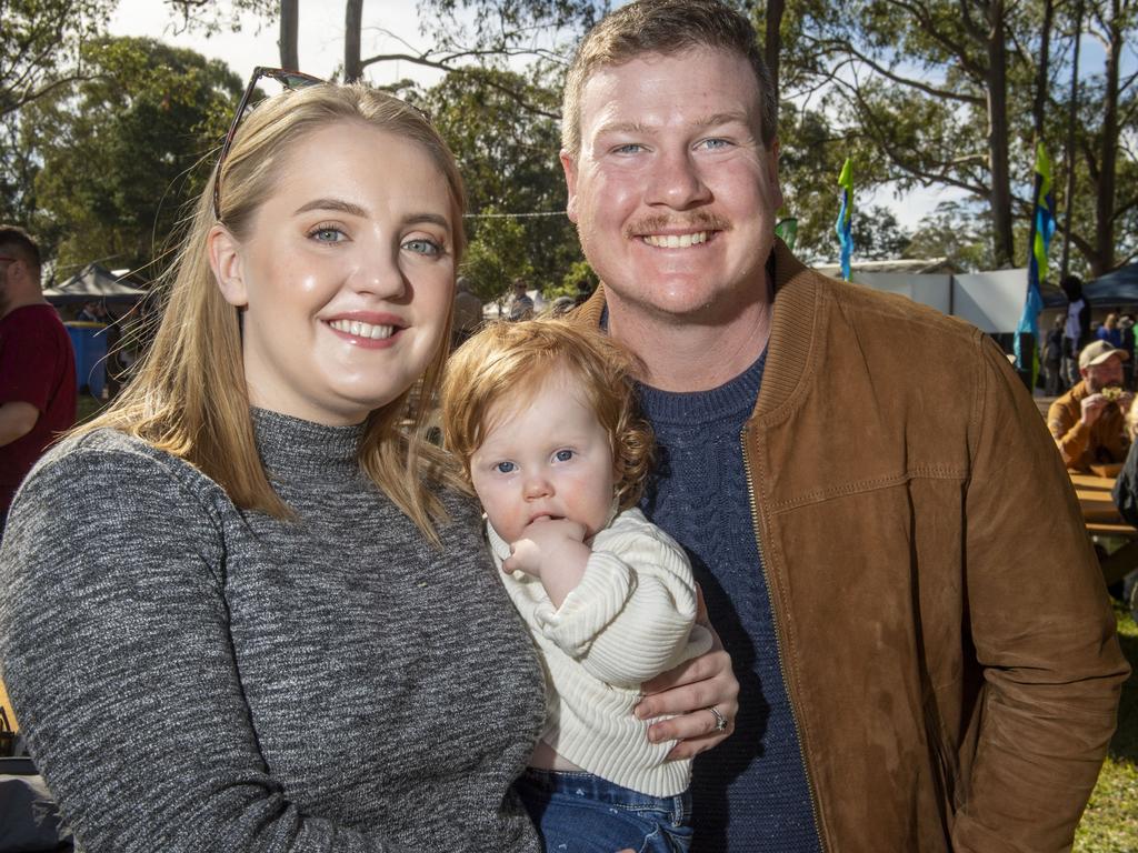 (from left) Rachel, Lucie and James Feez at the Hampton food festival. Sunday, June 26, 2022. Picture: Nev Madsen.