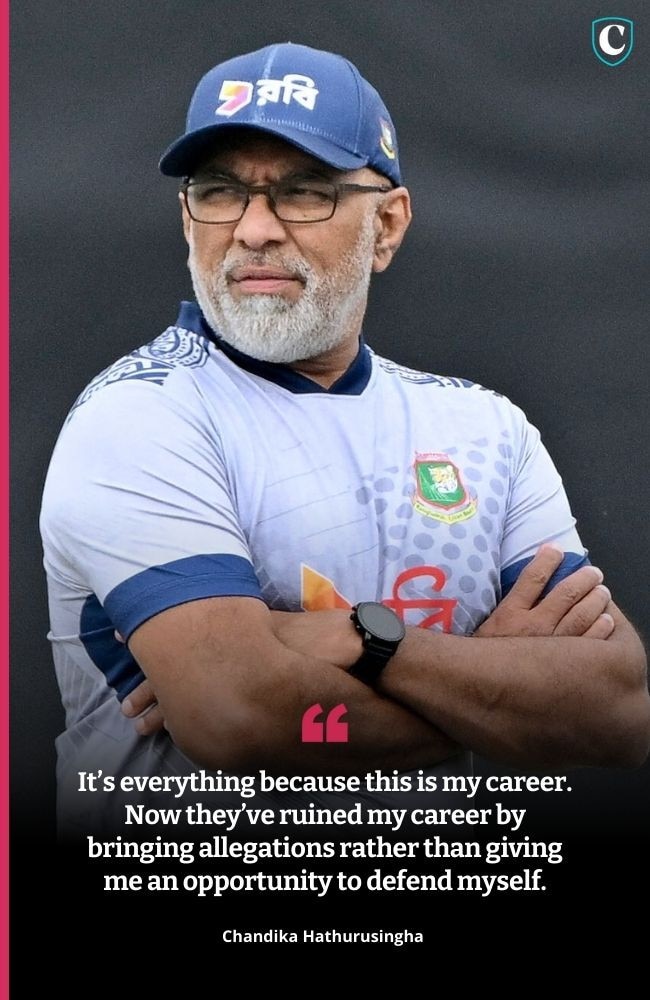Chandika Hathurusingha's on the alleged incident which may have cost him his career.