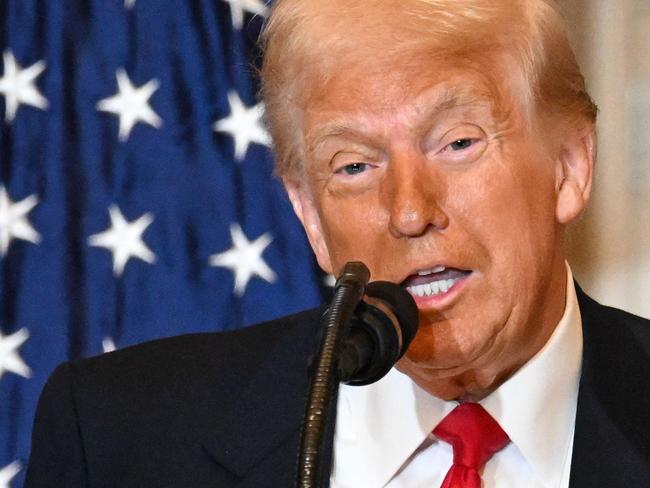 US President Donald Trump speaks during the National Prayer Breakfast at the US Capitol in Washington, DC, on February 6, 2025. (Photo by Mandel NGAN / AFP)