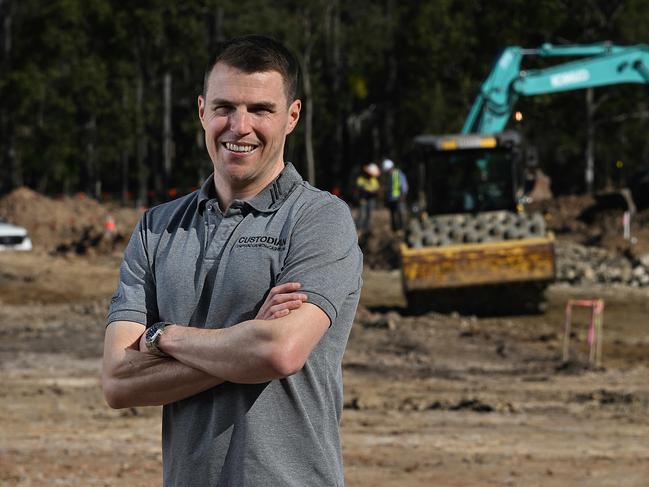 19/7/2024: Developer James Fitzgerald of JLF / Custodian at the site of his new development at Logan Reserve, Brisbane. James is creating over 150 home sites in Greater Brisbane this year and a further 200 next year for new housing. pic: Lyndon Mechielsen/Courier Mail