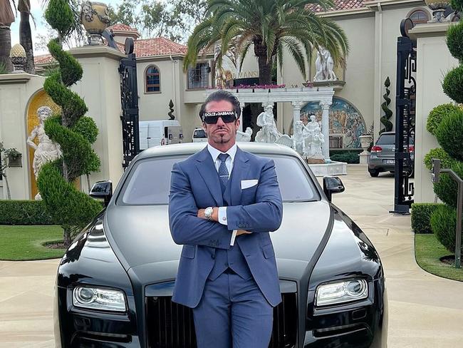 Flamboyant Gold Coast tobacco tycoon Travers “The Candyman” Beynon is selling his “Candyshop” mansion. Photo: Instagram.