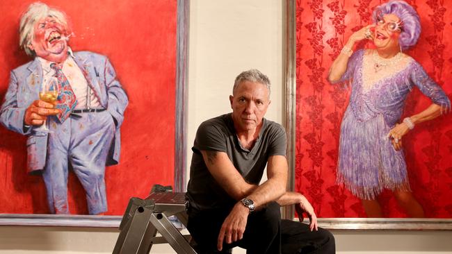 Leak at the Manly Art Gallery and Museum where he held a retrospective exhibition in 2013. Picture: James Croucher