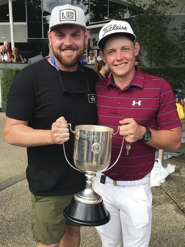 Smith with his best mate Jack Wilkosz. Picture: Instagram