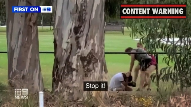 Man bashed in a park over social distancing (9 News)