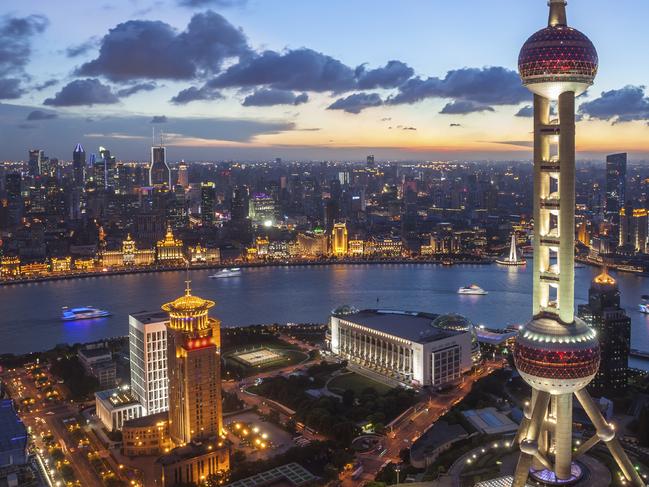 SHANGHAI, CHINA .. for Sarah Nicholson story .. The distinctive Oriental Pearl Tower dominates the Shanghai skyline. Picture: iStock