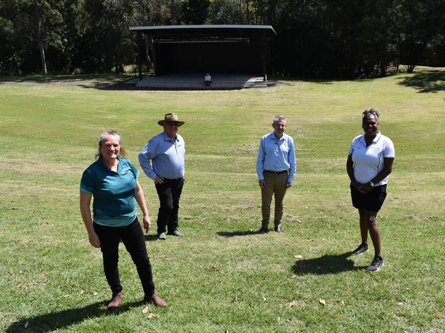 Page MP Kevin Hogan with Kyogle deputy mayor John Burley and strategic initiatives co-ordinator Suzie Coulston and Reconciliation president Alethia Walker