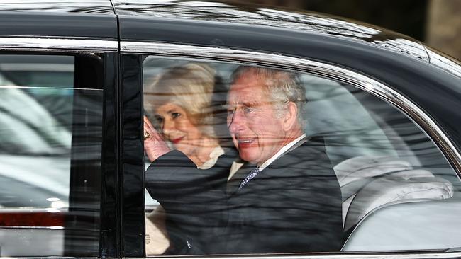 King Charles and Queen Camilla leave Clarence House.