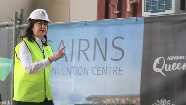 Premier Annastacia Palaszczuk during a tour of the $176m Cairns Convention Centre upgrade. Picture: PETER CARRUTHERS