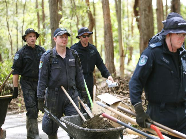 Police last year returned to dig in and around Kendall. Picture: NCA NewsWire / Peter Lorimer.