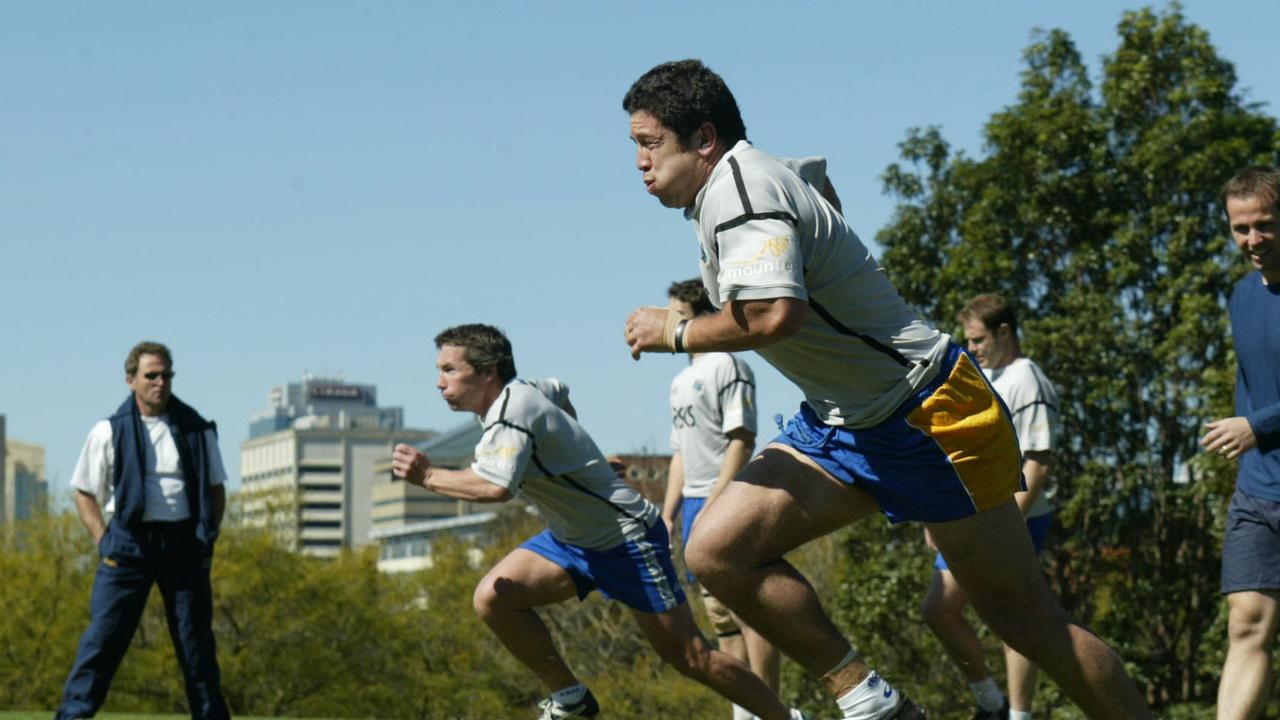 Coach Brian Smith (L) never stopped trying new things to improve the Eels. Picture: Mark Evans