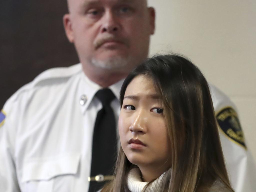 Inyoung You faces court. Picture: David Ryan/The Boston Globe via AP