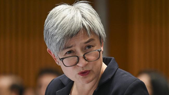 Foreign Minister Penny Wong is in no rush to recognise Palestine, despite the Labor platform saying it. Picture: NCA NewsWire/Martin Ollman