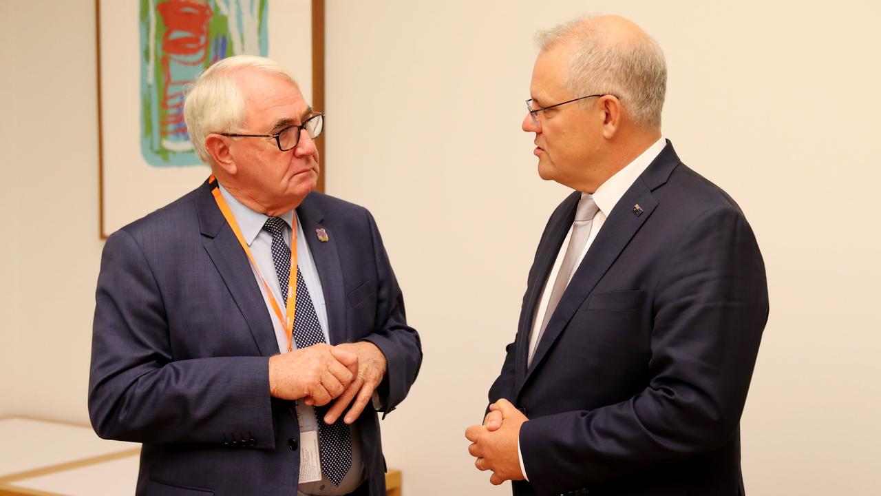 Toowoomba Regional Council Mayor Paul Antonio and Prime Minister Scott Morrison.