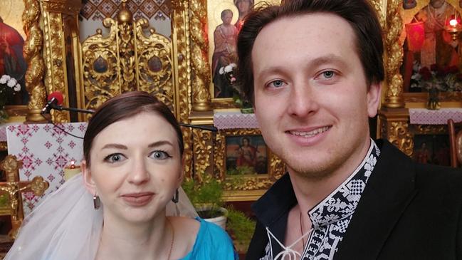 Oksana Savchuk and Mekola Maivski got married in Lviv this week. Picture: Supplied