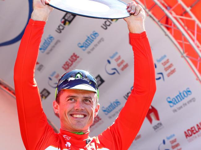 TOUR DOWN UNDER - STAGE 6 - Adelaide street Circuit. Sprint jersey winner Simon Gerrans. Photo Sarah Reed.