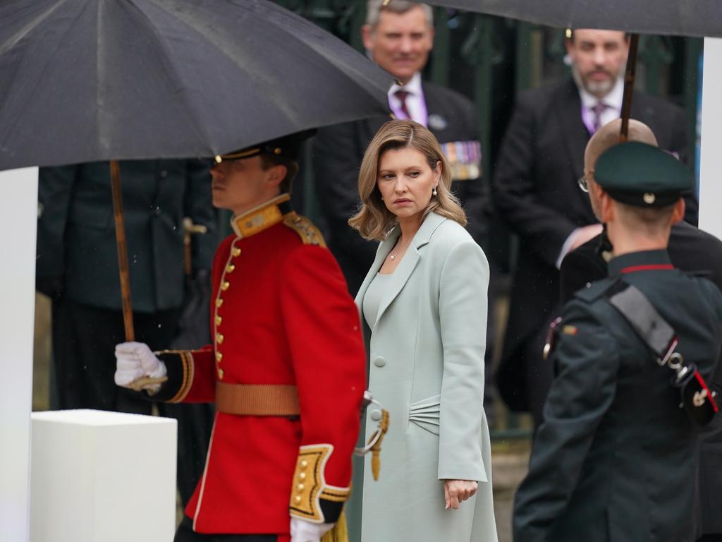 First Lady of Ukraine Olena Zelenska at Westminster Abbey. Picture: Getty Images