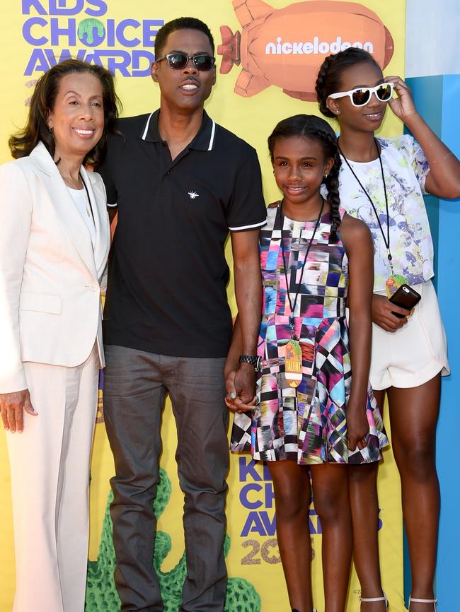 Rose Rock, actor Chris Rock and daughters Zahra Savannah Rock and Lola Simone Rock.