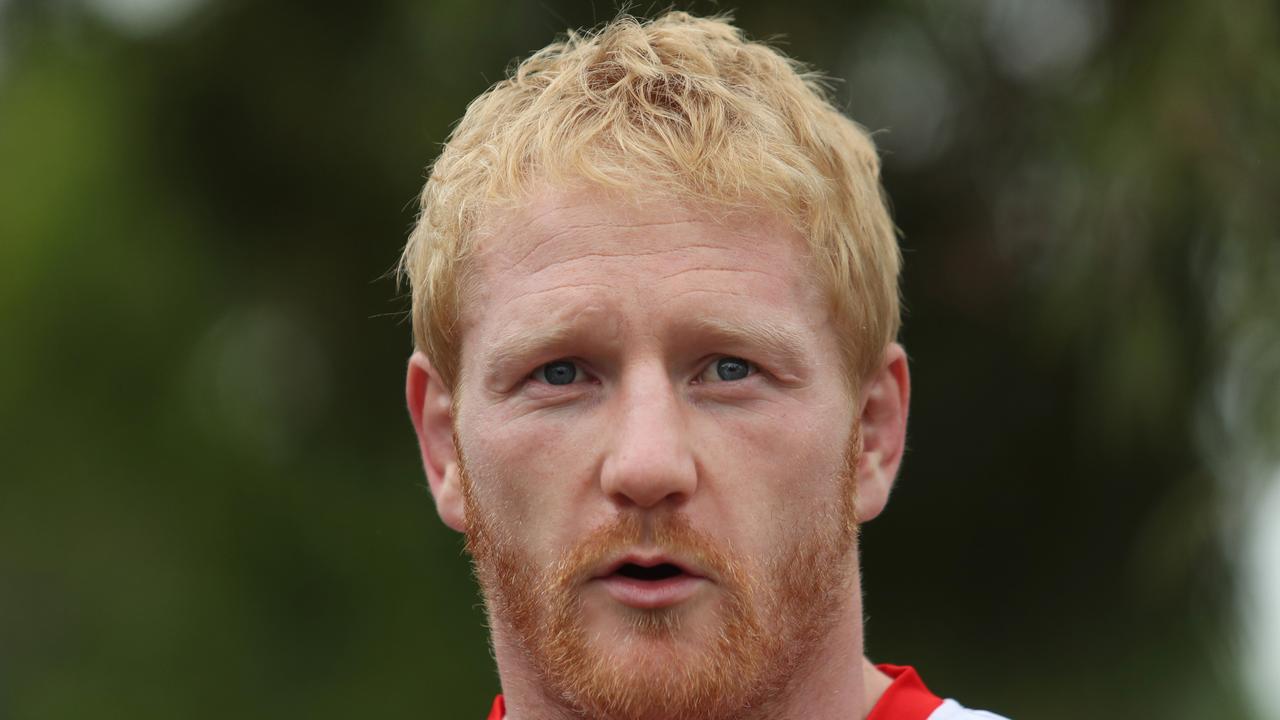 James Graham of the St George Dragons speaks to the media