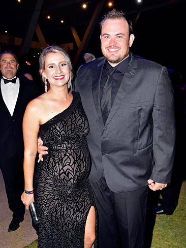 Danielle Wilson, and Chris Wilson at the 2017 Qantas Darwin Turf Club Gala Ball at SkyCity Casino. Picture: MICHAEL FRANCHI