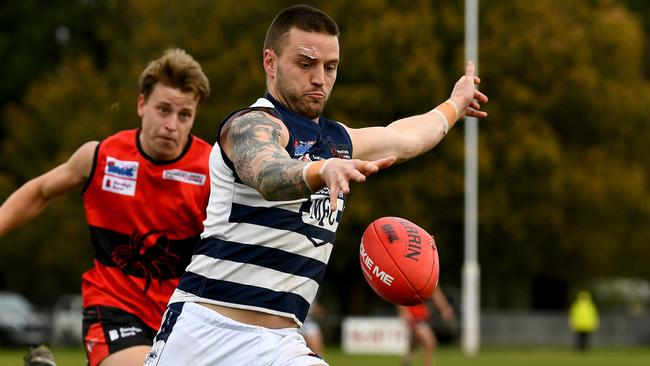 Jason Cooke in action for Macedon. Picture: Josh Chadwick