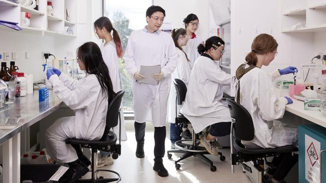 Sydney University’s Xuyu Liu with his research team.