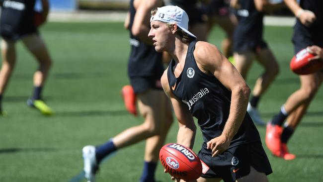 Another GWS recruit, Will Setterfield, during preseason training. Picture: AAP Image/James Ross) NO ARCHIVING