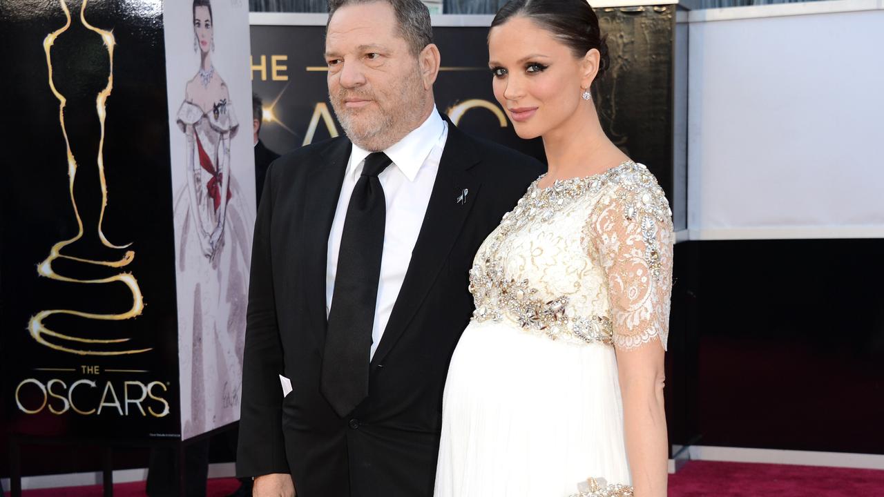 Harvey Weinstein and his former wife designer Georgina Chapman pictured on February 24, 2013. Picture: Jason Merritt/Getty Images North America/AFP