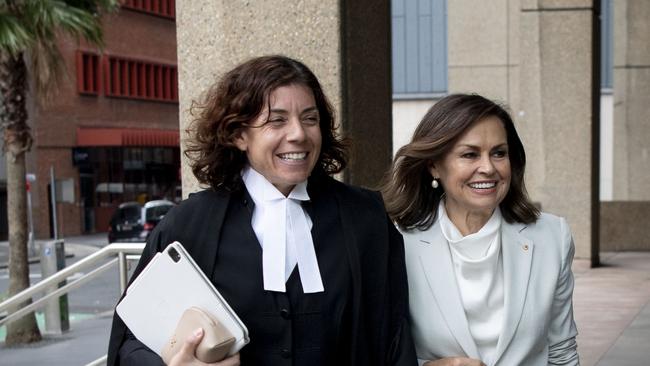 Lisa Wilkinson at the federal Court in Sydney with her barrister Sue Chrysanthou SC. Picture: NCA NewsWire / Simon Bullard.