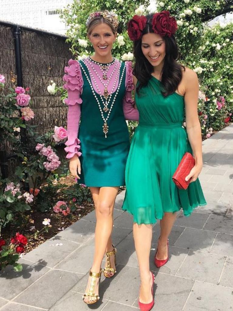 Melbourne Cup 2016 via social media ... Kate and Hoda Waterhouse. Picture: Instagram