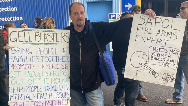 Steven Gemmell has been forced to close his Port Adelaide gel blasters shop due to new laws enforced by SA Police from today. Picture: Dixie Sulda