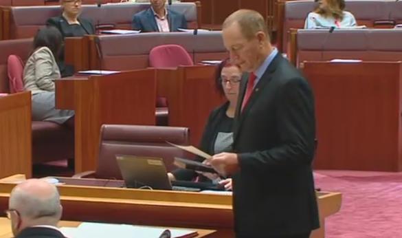 One Nation Senator Fraser Anning Defects From Party Same Morning He is Sworn Into Parliament. Credit - Australian Parliament House via Storyful